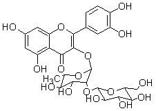 槲皮素3-O-葡萄糖基（1→2）鼠李糖苷對照品